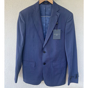 NWT $598 John Varvatos USA Luxe Blue Pinstripe Blazer Sport Coat Mens 36R Formal